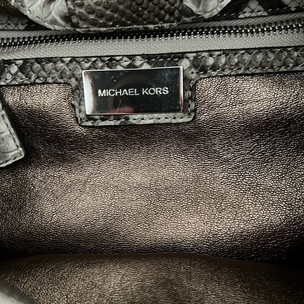 Michael Kors, genuine python, ring tote. - Picture 3 of 8